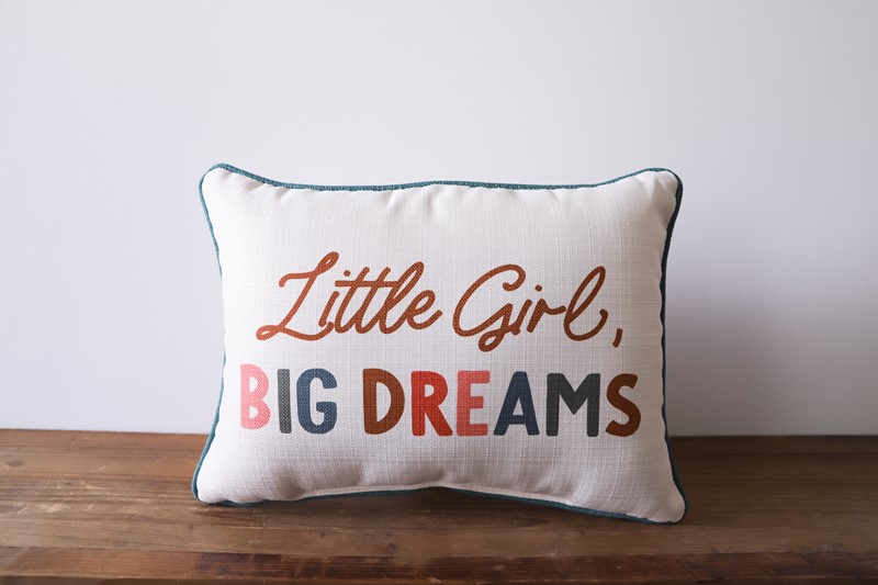 Dream Big Inspirational Throw Pillows for Kids, Colorful Nursery