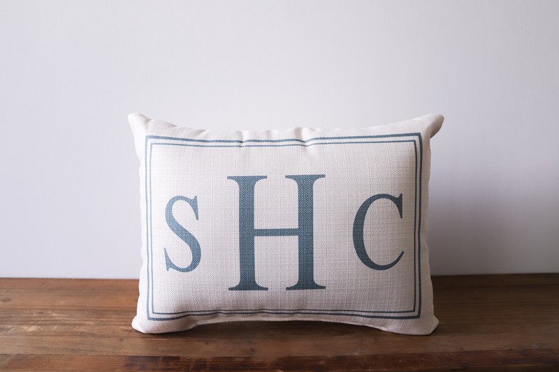 Border Monogram Pillow CHI0151