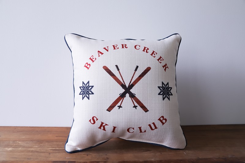 Custom Ski Club Pillow TXT0789