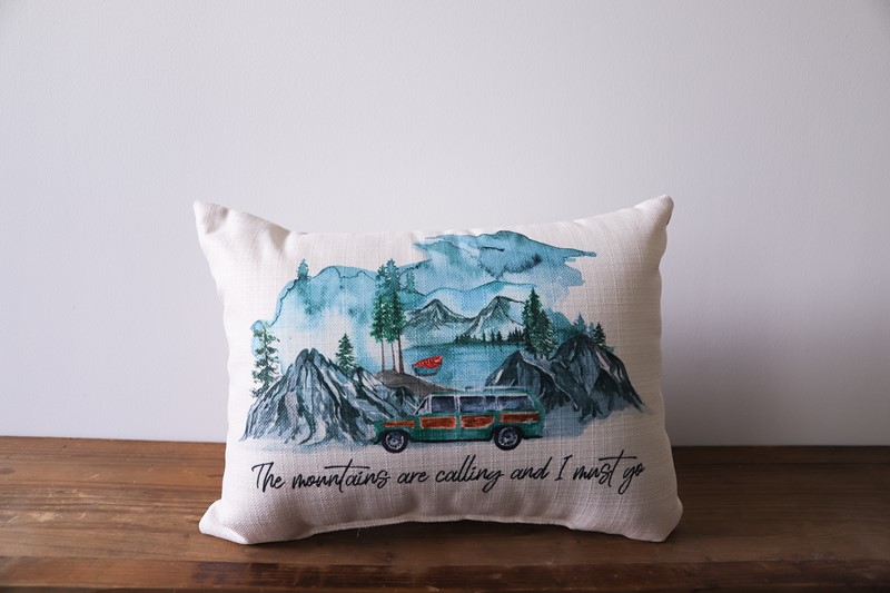 The Mountains are Calling Pillow TXT0806