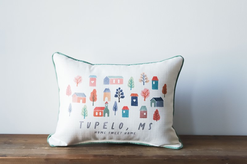Charming Hometown Rectangle Pillow STE0681