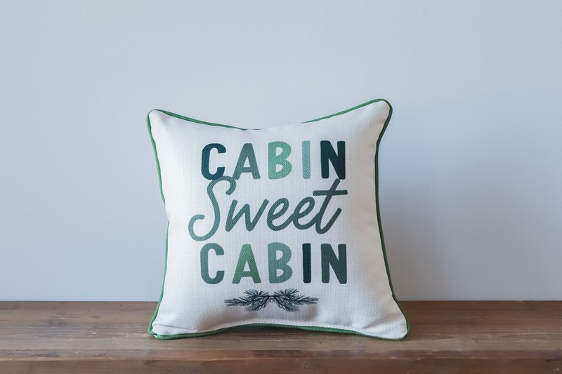 Cabin Sweet Cabin Pillow TXT0866