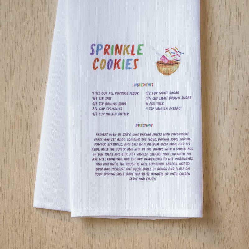 Sprinkle Cookies Recipe Tea Towel TXT0849TT