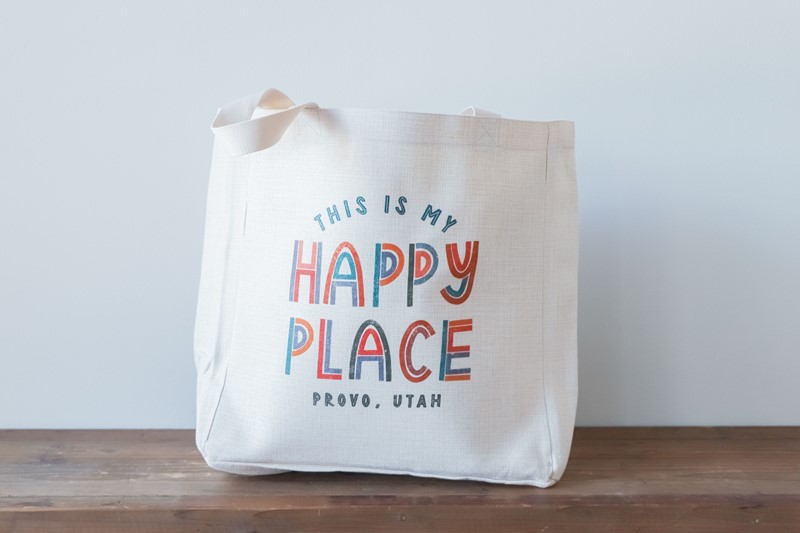 Posterpress Happy Place Tote STE0686BAG