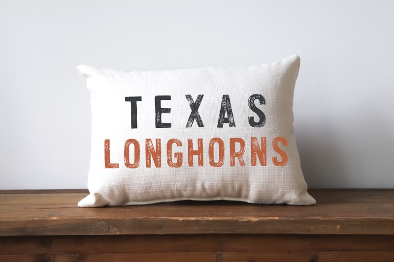 Distressed Texas Longhorns Pillow UT0022