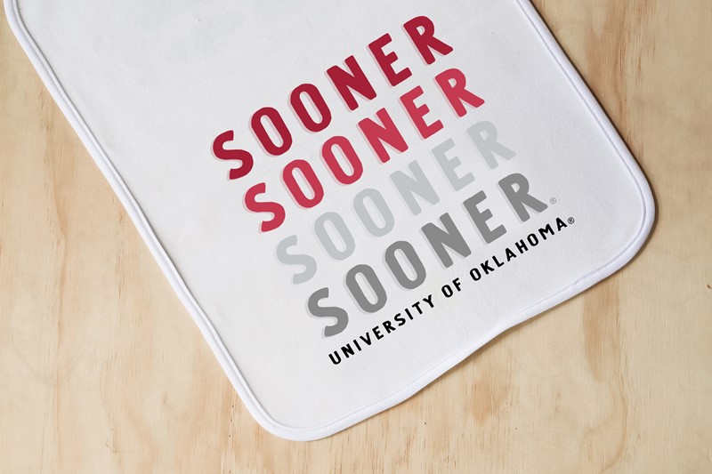 Sooners Mascot Gradient Burp Cloth OU0012BC