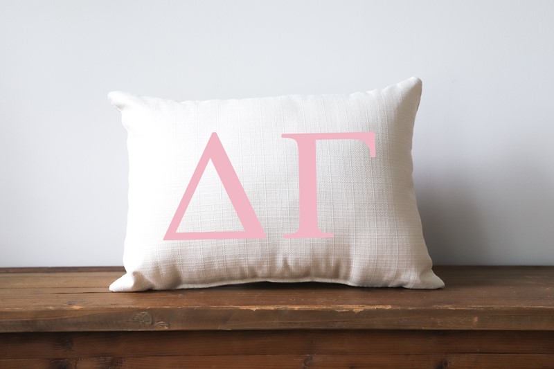 Sorority Large Letter Delta Gamma Pillow SOR0016-DG