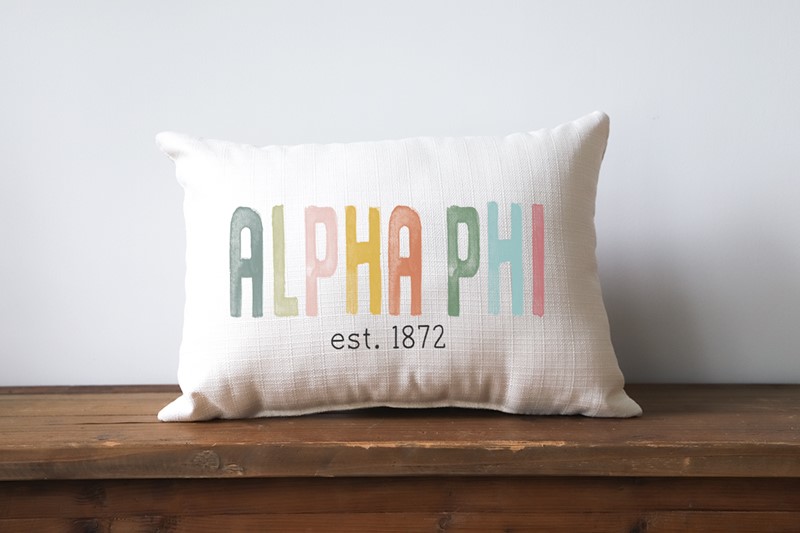 Happy Sorority Poster Tones Alpha Phi Pillow SOR0033-AP