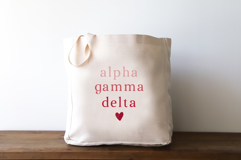 Sorority tote best sale bag