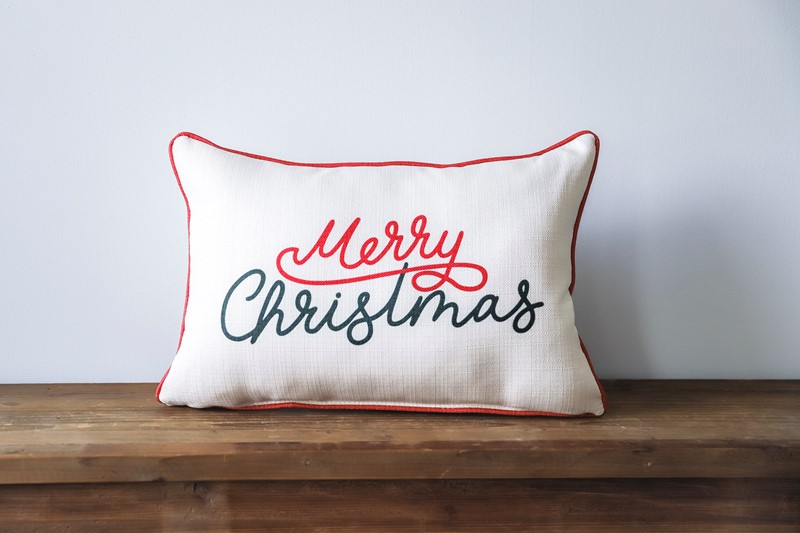 Retro Merry Christmas Pillow CHR0233