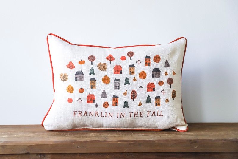 Hometown in the Fall Houses Pillow FAL0124