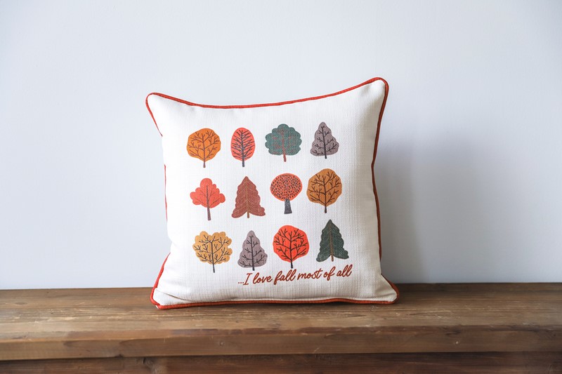 Embroidered fall pillows discount