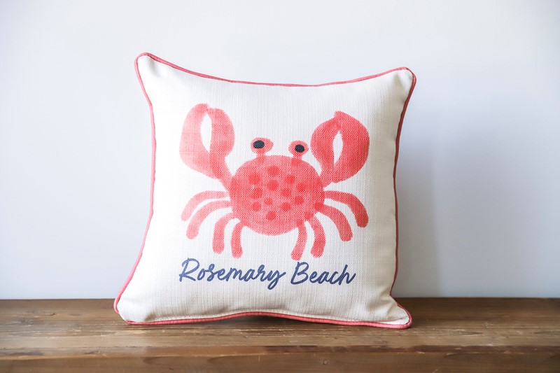 Crab Beach Name Pillow STE0726