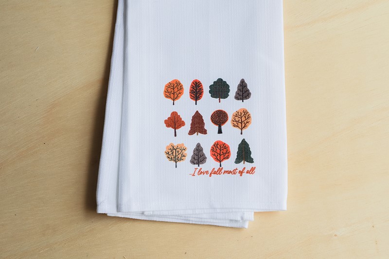 I Love Fall Most of All Tea Towel FAL0125TT