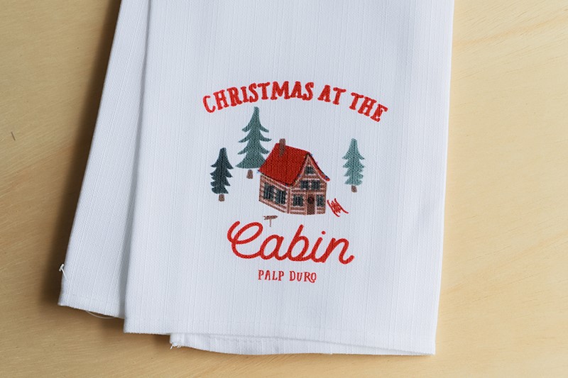 Christmas at the Cabin Tea Towel CHR0236TT