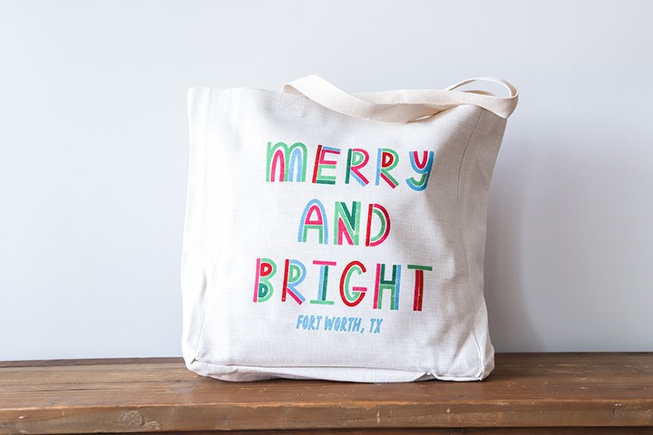 Posterpress Merry and Bright Cheerful Tones Tote CHR0204BAG