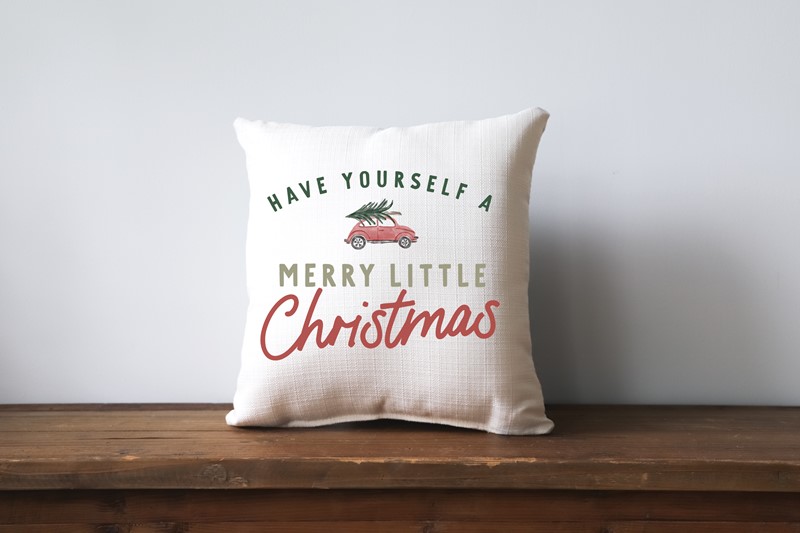 Merry State Christmas Pillow | Little Birdie