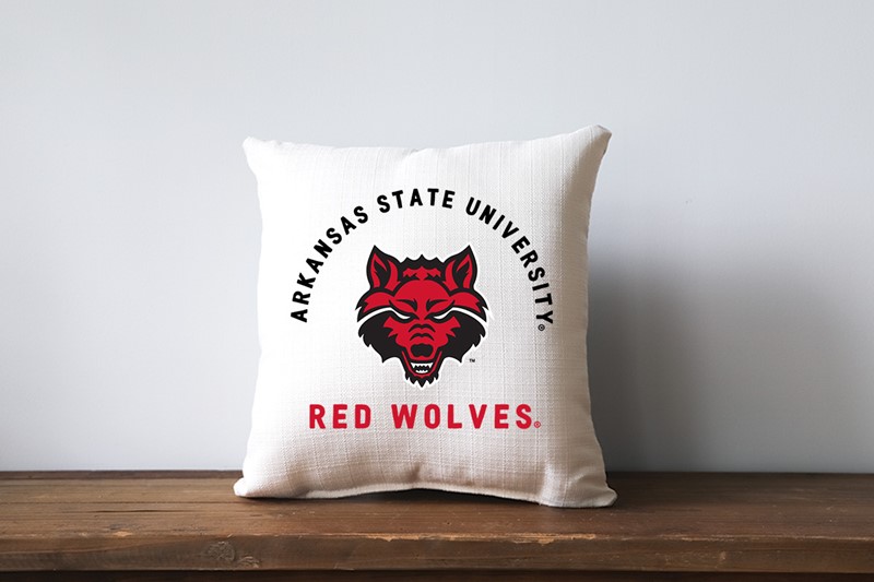 Arkansas State Collegiate Team Arched Pillow ASU0010