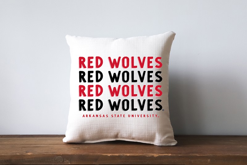 Arkansas State Mascot Gradient Pillow ASU0013