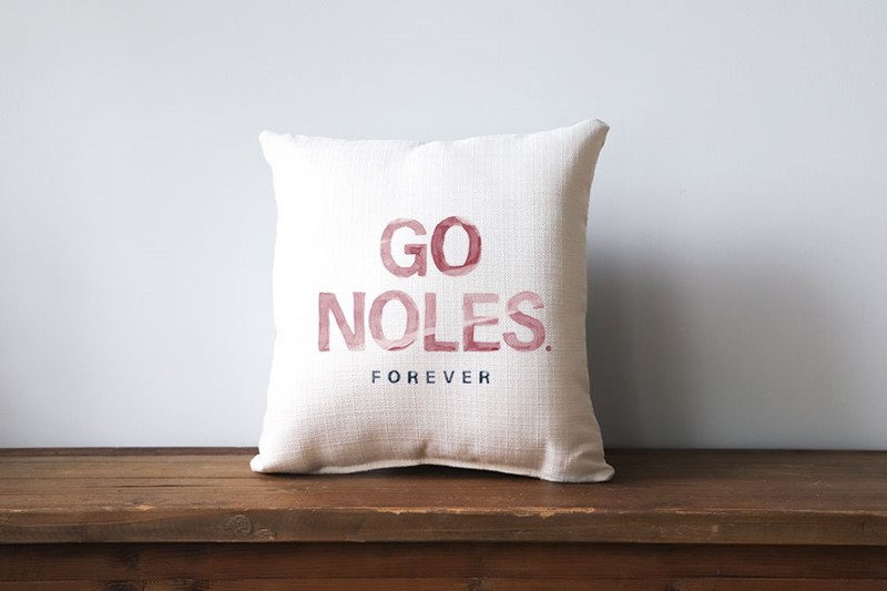 Florida State Watercolor Motto Forever Pillow FSU0018