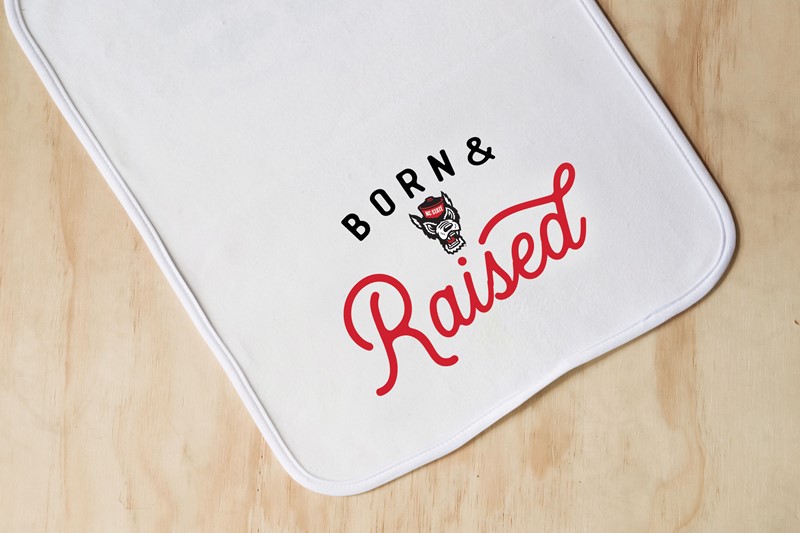 NC State Born & Raised Burp Cloth NCSU0014BC