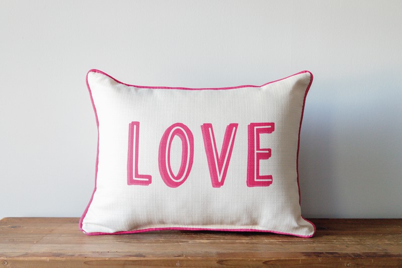 Love Block Pillow TXT0956