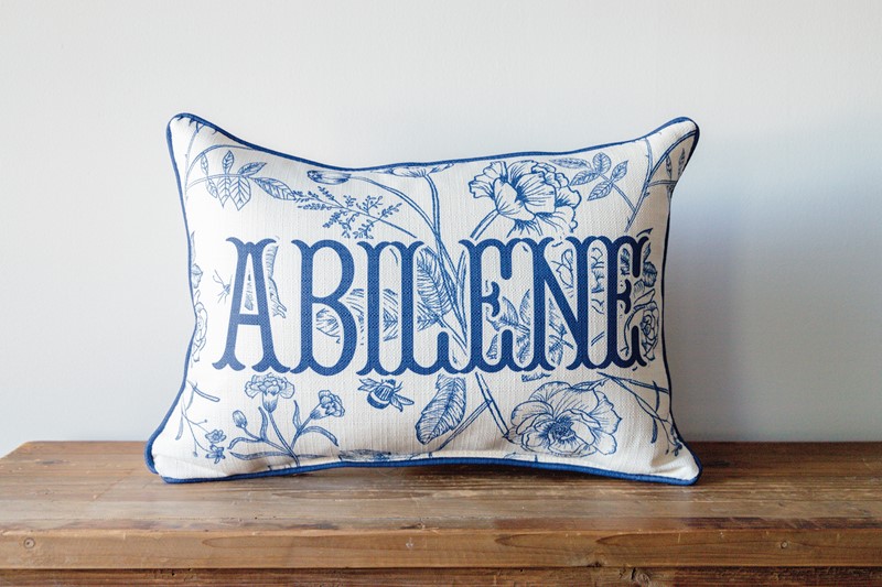 Blue Victorian Hometown Pillow STE0740