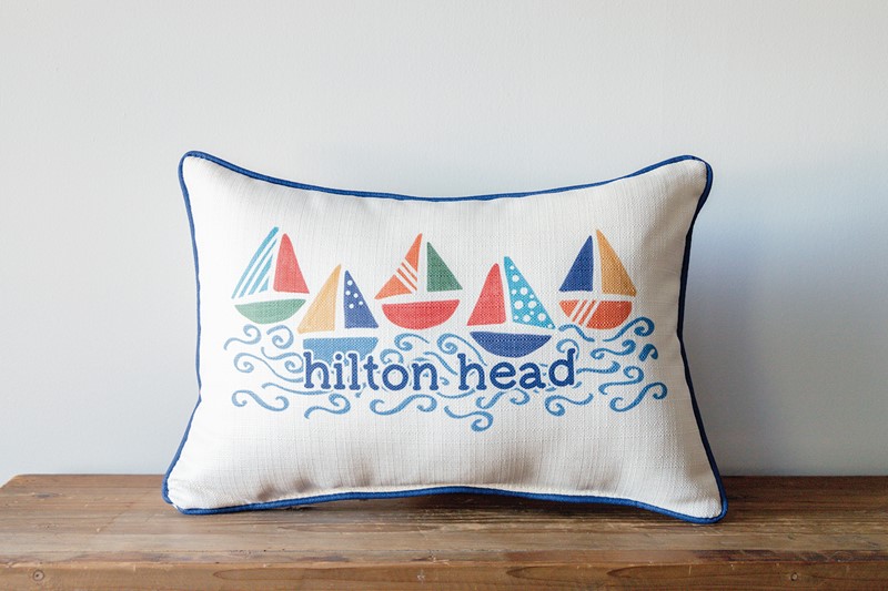 Sailboat Name Pillow TXT0964