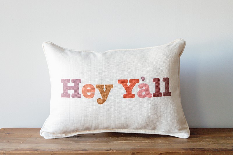 Hey Y'all Multi Pillow TXT0950