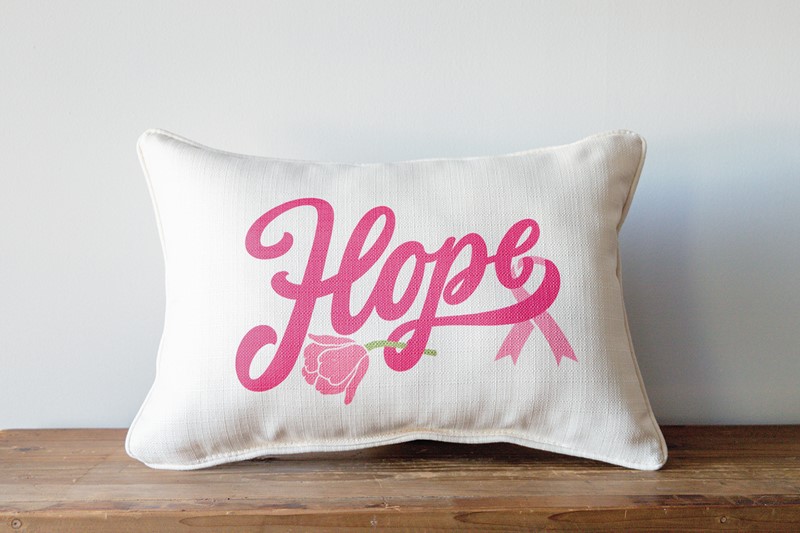 Floral Hope Pillow TXT0936