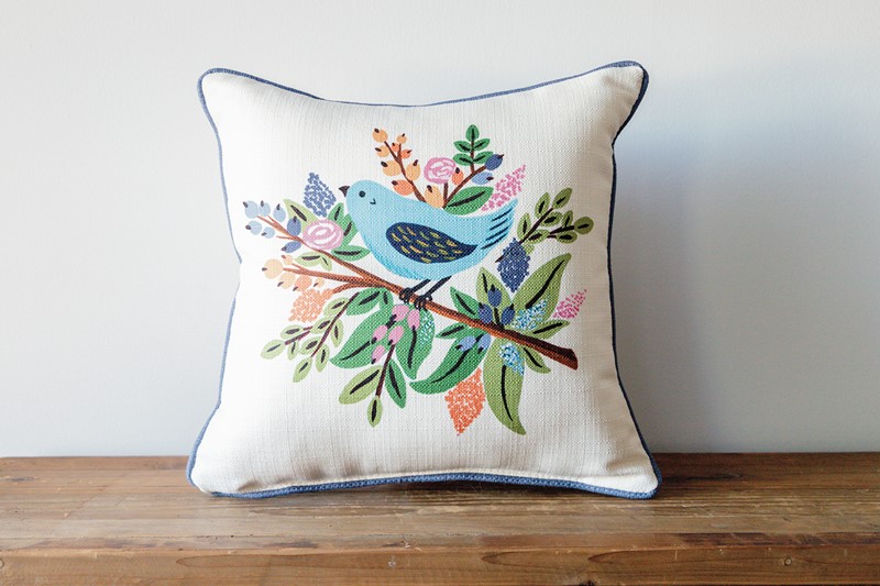 Springtime Bird Pillow TXT0968