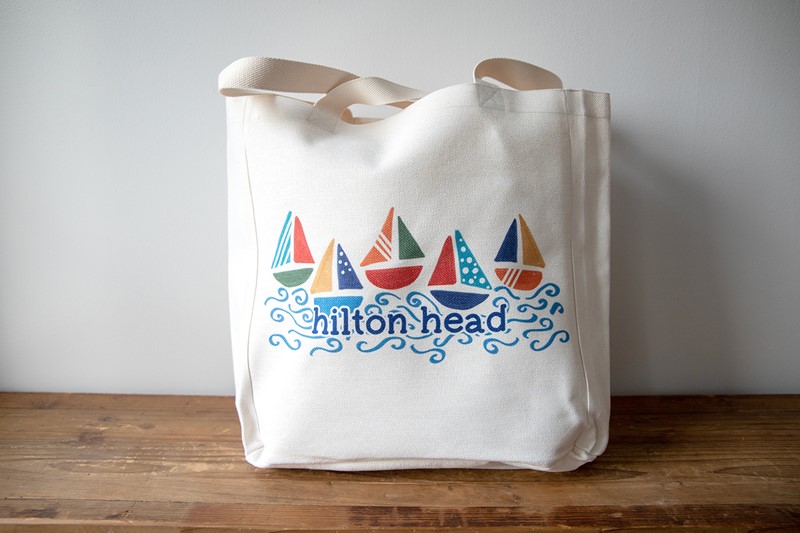 Floating Sailboats Tote TXT0964BAG