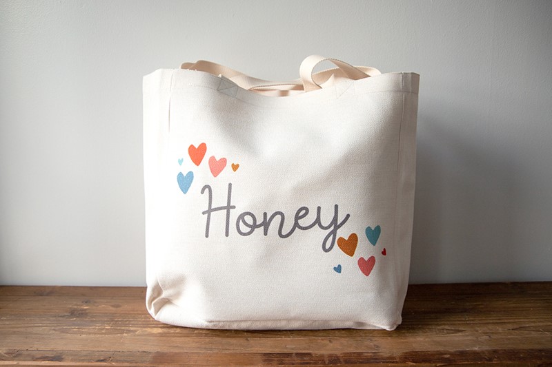 Grandparent Name Heart Tote TXT0940BAG