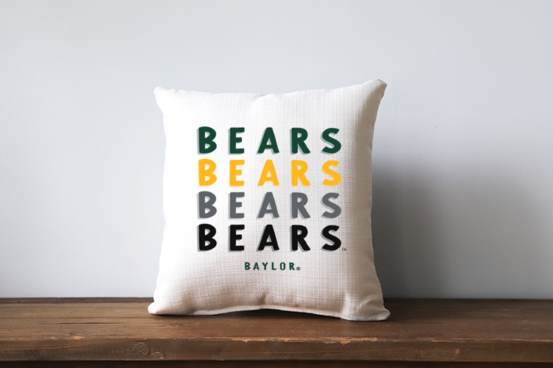 Baylor Bears Mascot Gradient Pillow BU0008