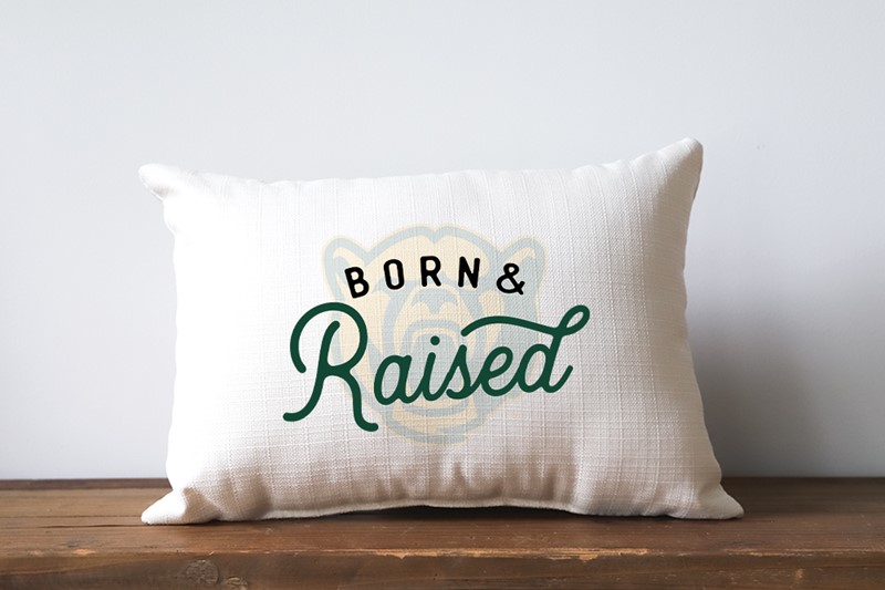 Baylor Born & Raised Pillow BU0016
