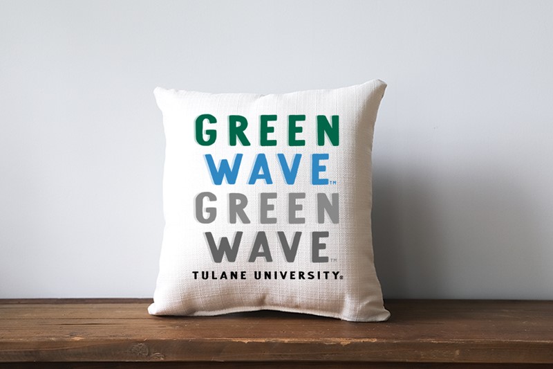 Tulane Mascot Gradient Pillow TU0010