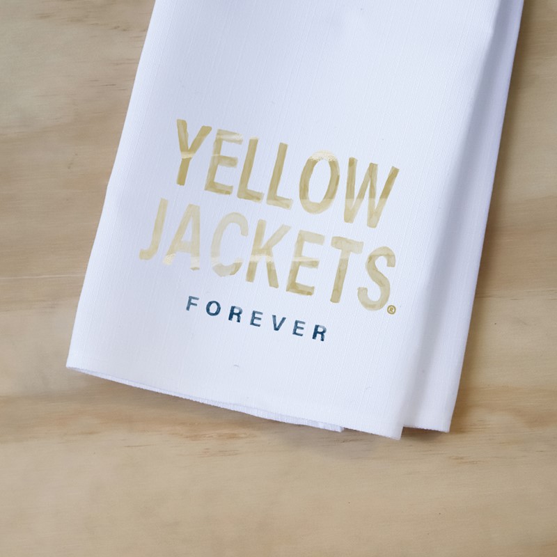 Georgia Tech Watercolor Motto Forever Tea Towel GT0018TT