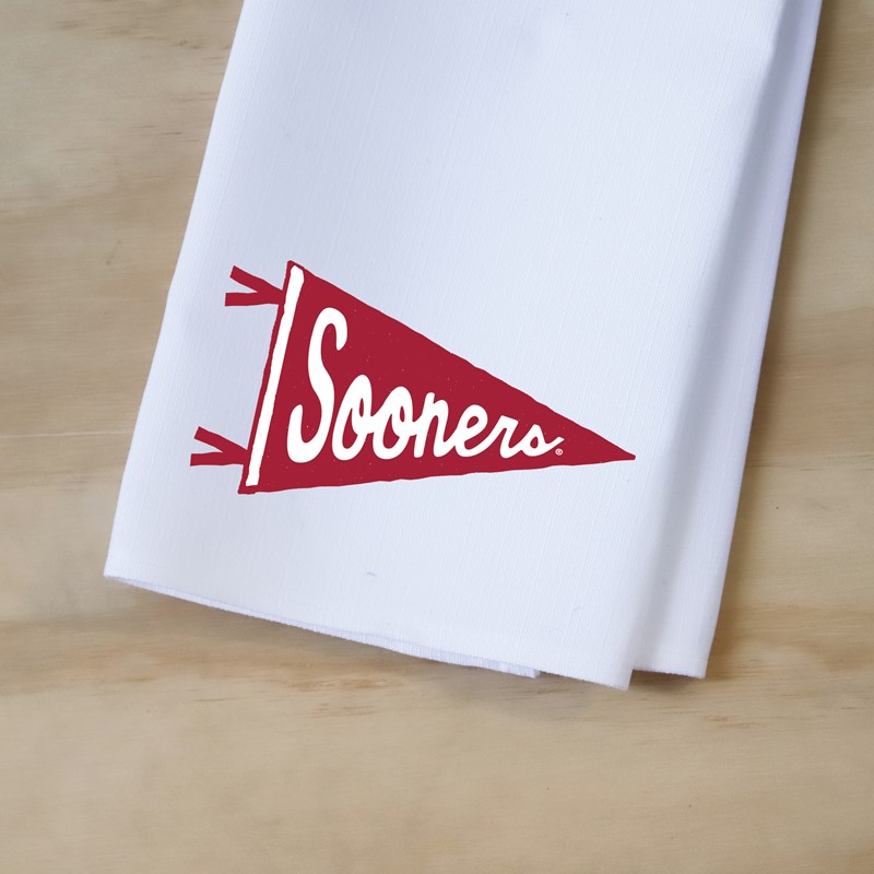 Oklahoma Sooners Pennant Tea Towel OU0027TT