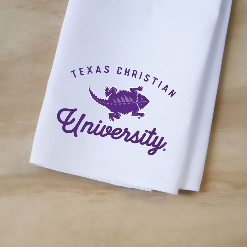 Texas Christian University with Frog Tea Towel TCU0001TT