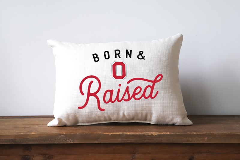 Ohio State Born & Raised Pillow OHST0018