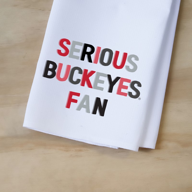 Ohio State Serious Buckeyes Fan Tea Towel OHST0022TT