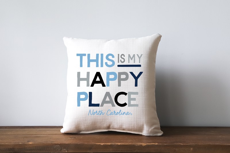 North Carolina This is My Happy Place Pillow UNC0015