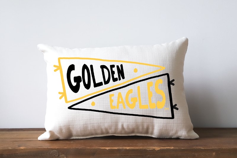 Golden Eagles Double Pennant Pillow USM0049