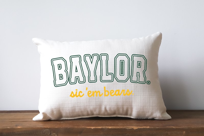 Baylor Varsity Collegiate Pillow BU0024