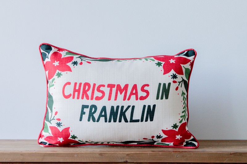 Christmas in Modern Hometown Border Pillow CHR0255