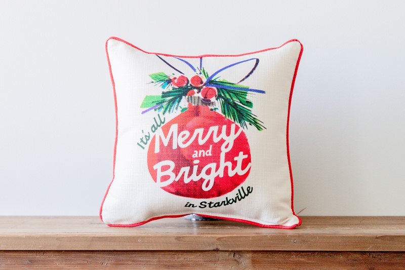 Merry and Bright in Hometown Pillow CHR0266