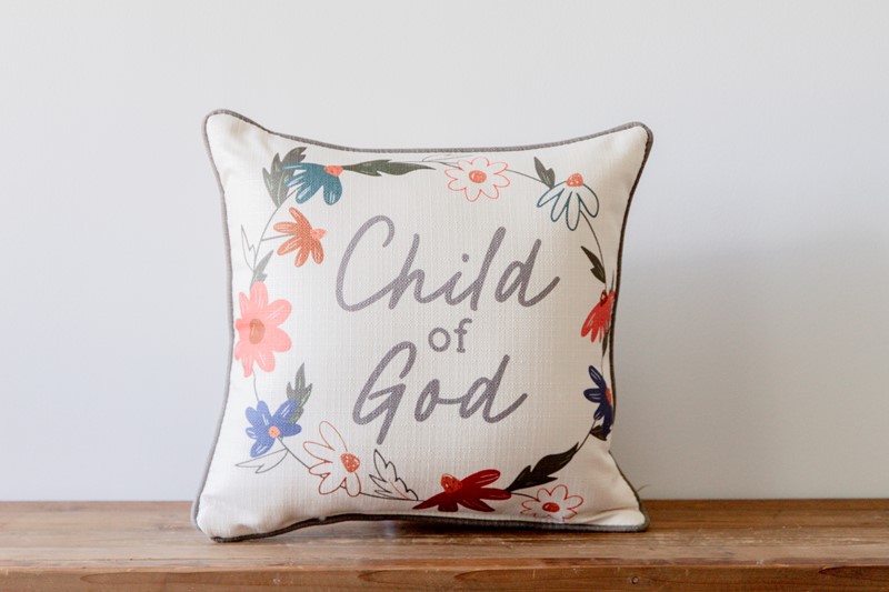 Child of God Daisy Wreath Pillow TXT1009