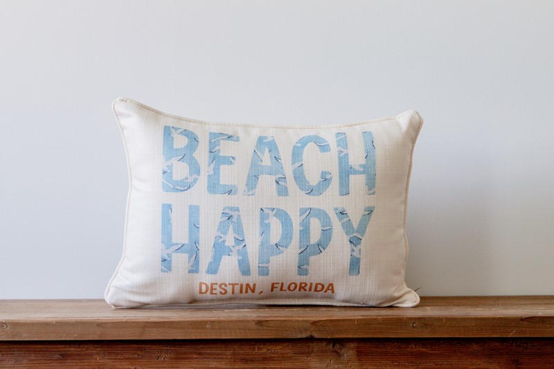 Seagull Beach Happy Pillow TXT1014