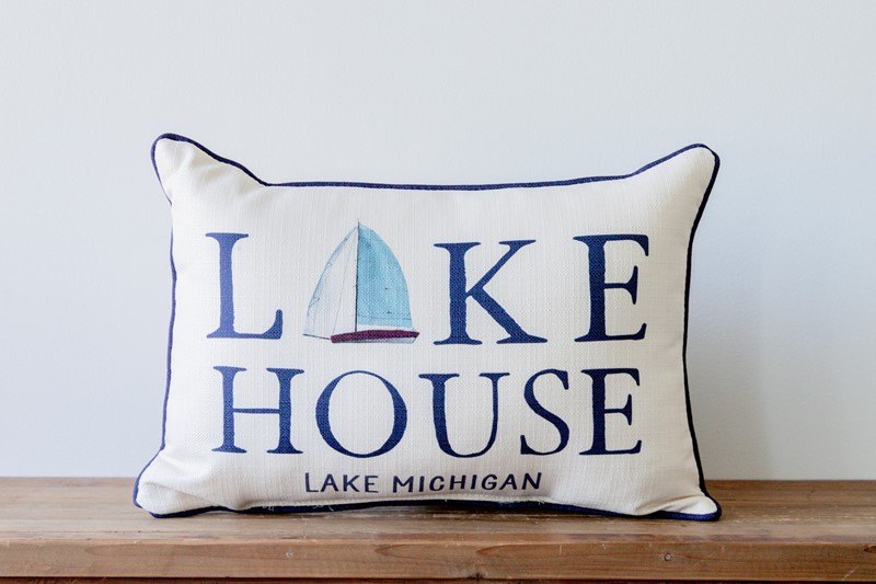 Lake House Hometown Pillow TXT1017