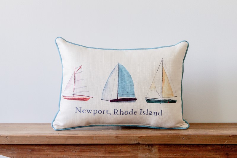 Sailboats Hometown Pillow TXT1020